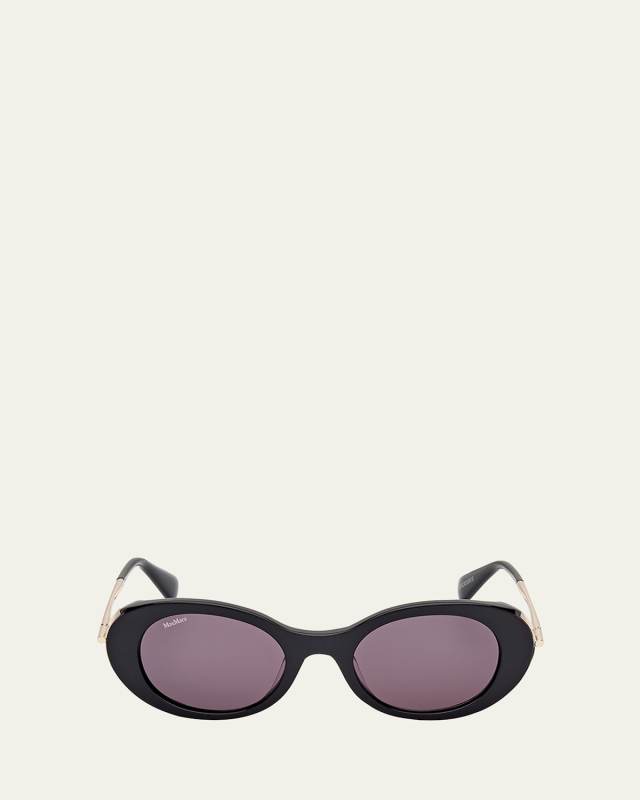Malibu10 Acetate & Metal Round Sunglasses